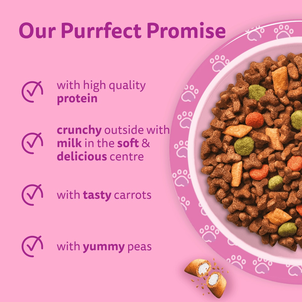 WHISKAS Cat Dry with Chicken Kitten 2-12 Months 7kg, 1.9kg, 800g, 300g - 3