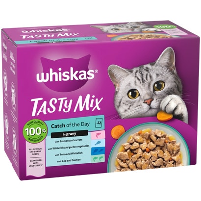 FISH FAVOURITES Catch of the Day in Gravy 1+ Adult Wet Cat Food Pouches