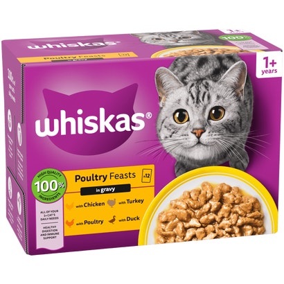 POULTRY FEASTS in Gravy 1+ Adult Wet Cat Food Pouches